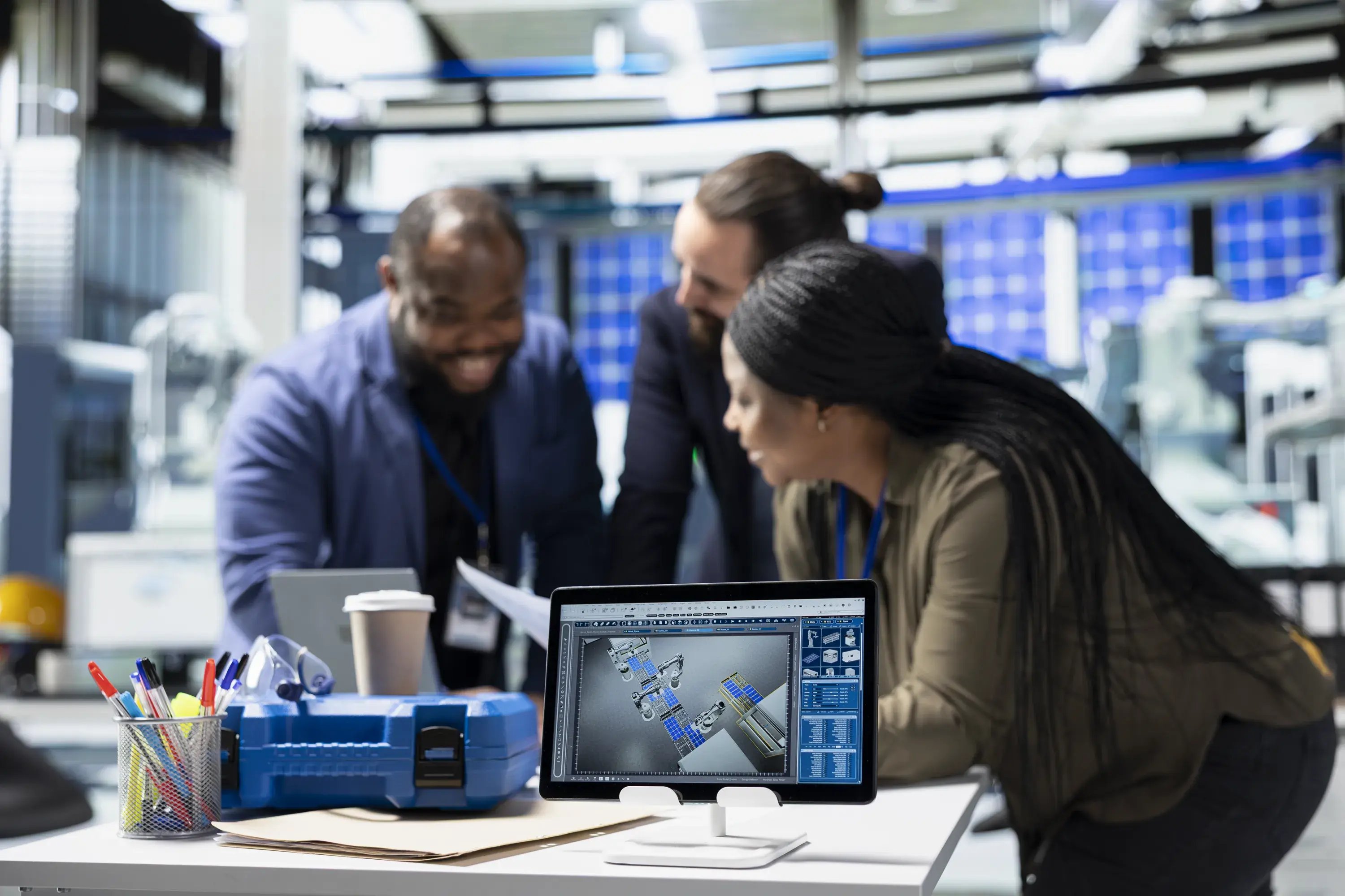 multiethnic-business-associates-engineers-gather-discussion